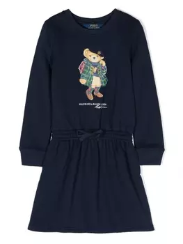 Ralph Lauren платье из джерси с принтом, синий