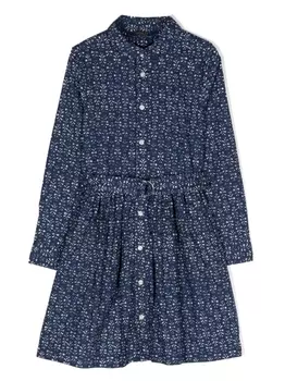 Ralph Lauren платье Louella со складками, синий