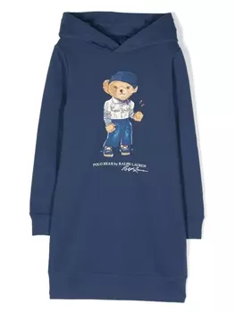 Ralph Lauren платье Polo Bear с капюшоном, синий