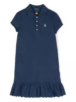 Ralph Lauren платье с вышитым логотипом, синий