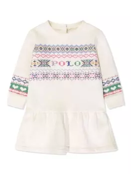 Ralph Lauren платье с вышивкой, белый