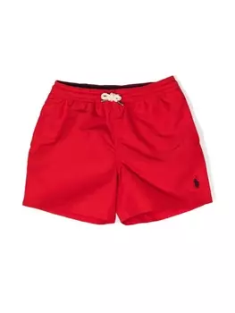 Ralph Lauren плавки-шорты с логотипом Polo Pony, красный