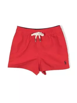 Ralph Lauren плавки-шорты с логотипом Polo Pony, красный