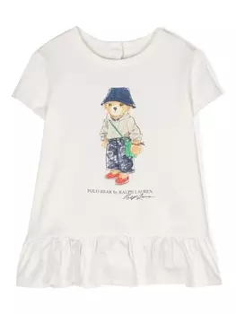 Ralph Lauren Polo Bear-print cotton T-shirt, нейтральный цвет