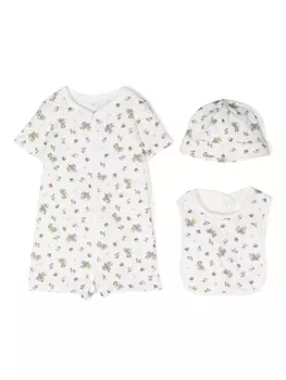Ralph Lauren Polo Bear printed babygrow set, белый