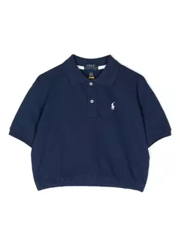 Ralph Lauren Polo Pony logo-embroidered polo shirt, синий