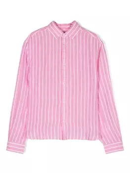 Ralph Lauren полосатая рубашка с вышивкой Polo Pony, розовый