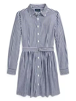 Ralph Lauren полосатое платье-рубашка, синий