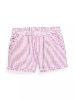 Ralph Lauren полосатые шорты из сирсакера, розовый