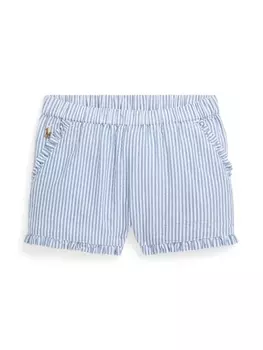Ralph Lauren полосатые шорты из сирсакера, синий