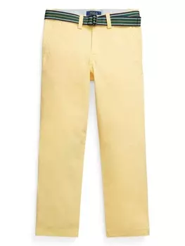 Ralph Lauren прямые брюки чинос с поясом, желтый