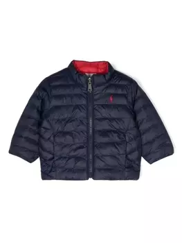 Ralph Lauren пуховик с логотипом Polo Pony, синий
