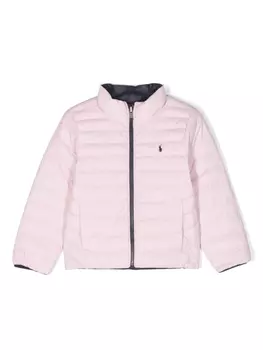 Ralph Lauren пуховик с вышивкой Polo Pony, розовый