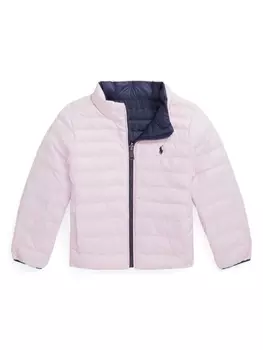 Ralph Lauren пуховик с вышивкой Polo Pony, синий