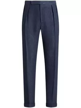 Ralph Lauren Purple Label брюки с узором в елочку, синий