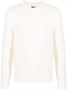 Ralph Lauren Purple Label джемпер с круглым вырезом, нейтральный цвет