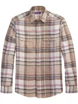 Ralph Lauren Purple Label клетчатая рубашка, нейтральный