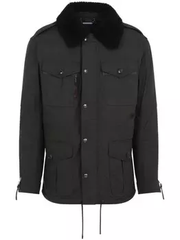 Ralph Lauren Purple Label куртка с меховым воротником, зеленый