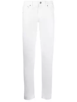 Ralph Lauren Purple Label прямые джинсы с нашивкой-логотипом, белый