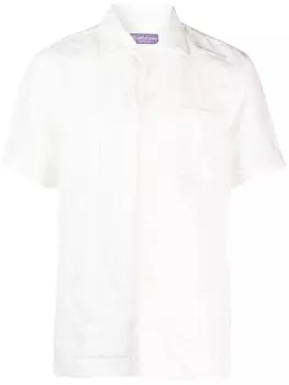 Ralph Lauren Purple Label рубашка из смесового льна, белый