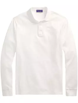 Ralph Lauren Purple Label рубашка поло с вышивкой Polo Pony, белый