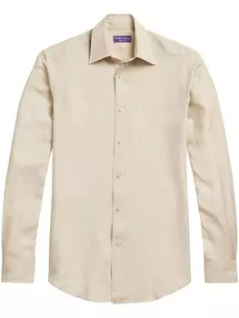 Ralph Lauren Purple Label рубашка с длинными рукавами, нейтральный цвет