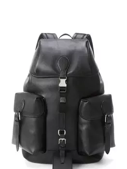 Ralph Lauren Purple Label рюкзак среднего размера с откидным клапаном, черный