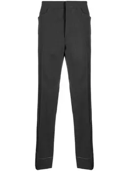 Ralph Lauren Purple Label шерстяные брюки строгого кроя, серый