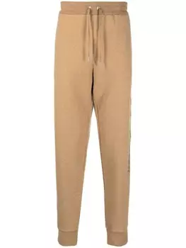 Ralph Lauren Purple Label спортивные брюки с вышитым логотипом, нейтральный цвет