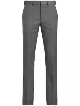 Ralph Lauren Purple Label зауженные брюки со складками, серый