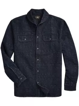Ralph Lauren RRL жаккардовая рубашка, синий