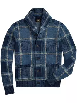 Ralph Lauren RRL жаккардовый кардиган, синий