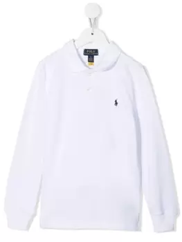 Ralph Lauren рубашка поло с длинными рукавами, белый