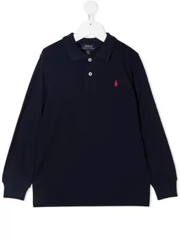 Ralph Lauren рубашка поло с нашивкой-логотипом, синий