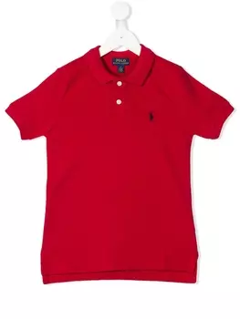 Ralph Lauren рубашка-поло с вышитым логотипом, красный