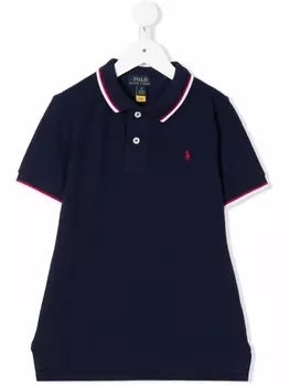 Ralph Lauren рубашка поло с вышитым логотипом, синий