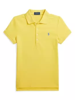 Ralph Lauren рубашка поло с вышивкой Polo Pony, желтый