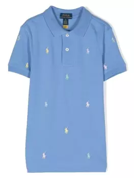 Ralph Lauren рубашка поло с вышивкой Polo Pony, синий