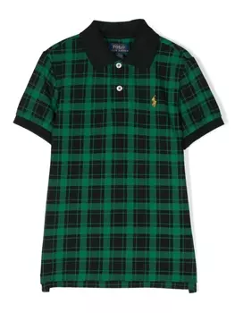 Ralph Lauren рубашка поло в клетку, зеленый