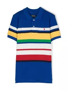 Ralph Lauren рубашка поло в стиле колор-блок с вышивкой Polo Pony, синий