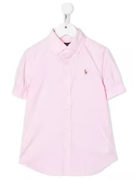 Ralph Lauren рубашка с короткими рукавами и логотипом Polo Pony, розовый