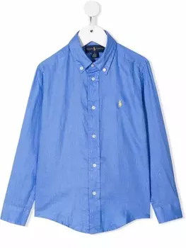 Ralph Lauren рубашка с логотипом Polo Pony, синий