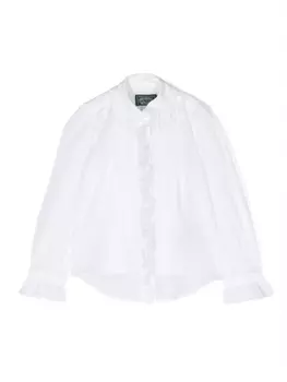 Ralph Lauren рубашка с оборками, белый