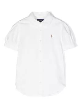 Ralph Lauren рубашка с вышивкой Polo Pony, белый