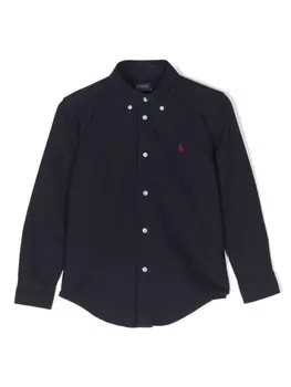 Ralph Lauren рубашка с вышивкой Polo-Pony, синий