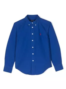 Ralph Lauren рубашка с вышивкой Polo-Pony, синий