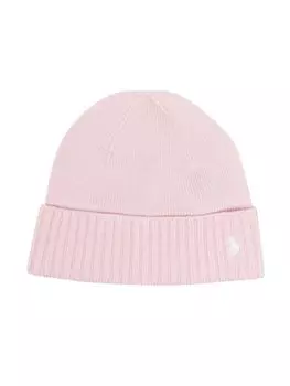 Ralph Lauren шапка бини с вышивкой Polo Pony, розовый