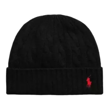 Ralph Lauren Шерстяная шапка мужская, черная