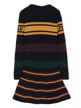 Ralph Lauren шерстяное платье в полоску, синий