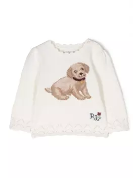 Ralph Lauren шерстяной джемпер Golden Labrador, белый